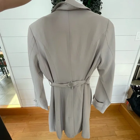 3/20$ Beige Trench Coat with Belt - Picture 2 of 3